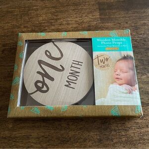 Kate & Milo Wooden Monthly Photo Props for Baby One to Twelve Months Growth NIB
